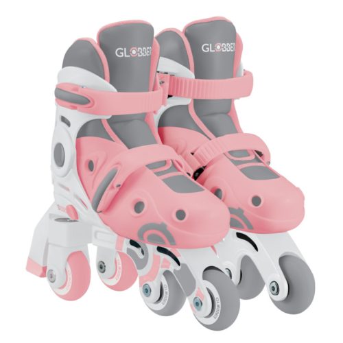 Giày patin trẻ em Globber Learning Inline Skates 2in1 Size XS/S 26-29, Pastel Pink