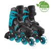 Giày patin trẻ em Globber Inline Skates Front Light Up Wheel Size M/L 34-37, Black - Aqua