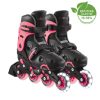Giày patin trẻ em Globber Inline Skates Front Light Up Wheel Size M/L 34-37, Black - Coral Pink