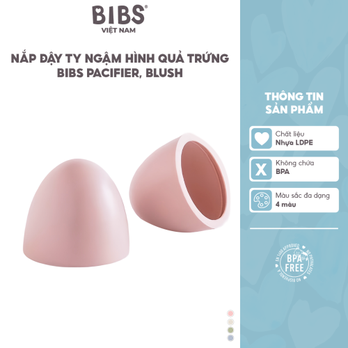 Nắp đậy ty ngậm hình quả trứng BIBS Pacifier Cap, Blush