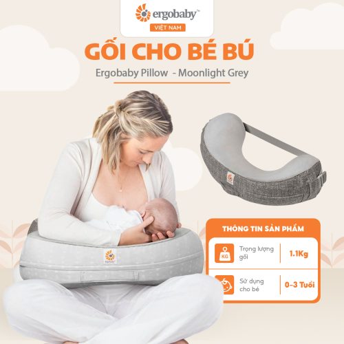 Gối cho bé bú Ergobaby Pillow, Moonlight Grey