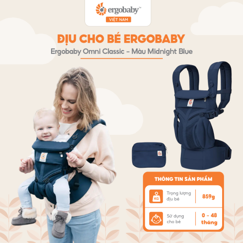 Địu cho bé Ergobaby Omni Classic Mesh, Midnight Blue