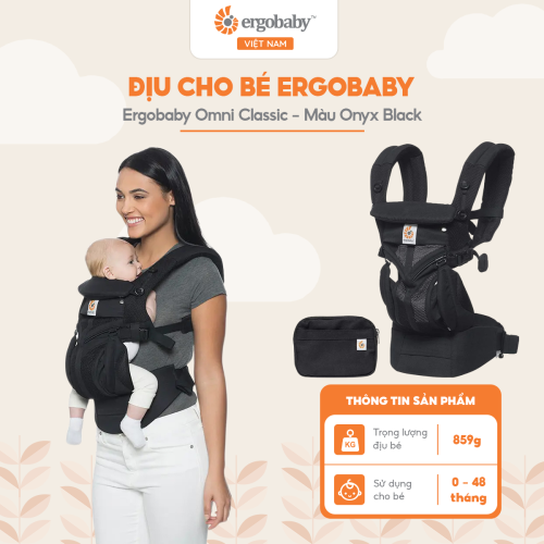 Địu cho bé Ergobaby Omni Classic Mesh, Onyx Black
